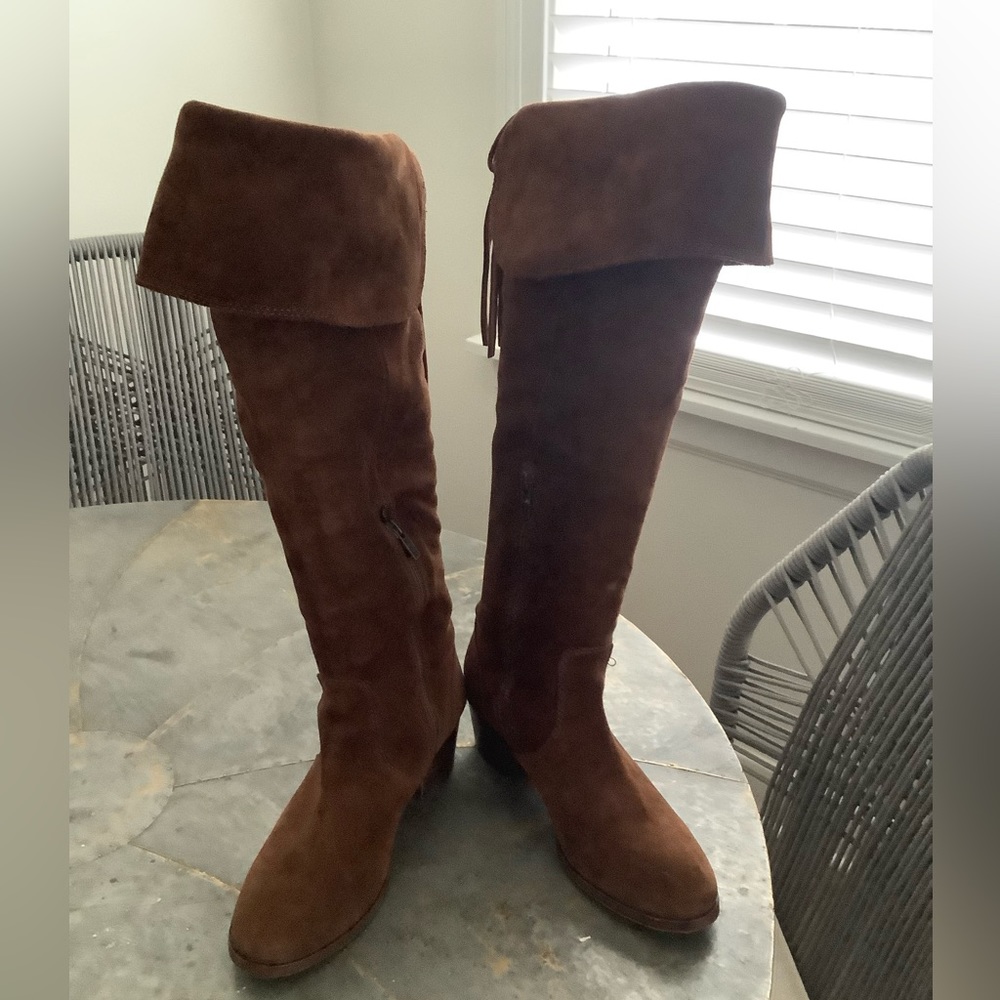 Knee high/ over the knee suede Frye boots